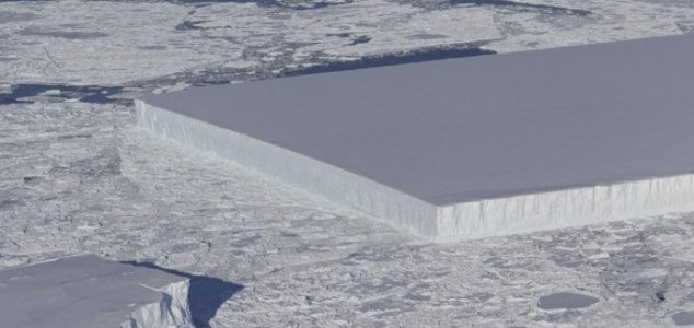 Perfectly square iceberg baffles the Internet